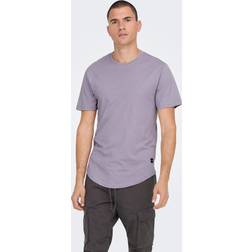 Only & Sons line fit O-hals T-shirt Lilla