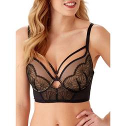 Gossard Womens VIP Captivate Longline Padded Plunge Bra Black