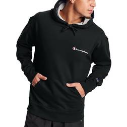 Champion Men's Powerblend Chest Logo Hoodie Black Jackets