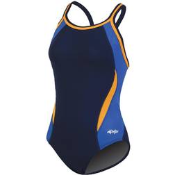 Dolfin 9974C Female DBX Back Color Block-Navy/Blue/Gold-36