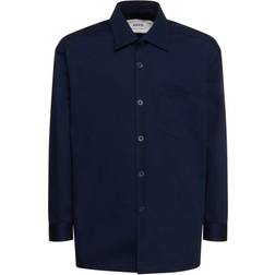 Ami Paris Overshirt with Print - Nautic Blue