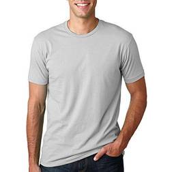 Next Level Mens Premium Fitted Short-Sleeve Crew T-Shirt Light Grey