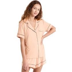 eberjey Women's Gisele Tencel Modal Short Pajama Set, Pink, Pink