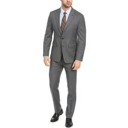 Van Heusen Men's Flex Plain Slim Fit Suits - Medium Grey Sharkskin