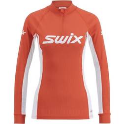 Swix RaceX Bodyw Halfzip W - Cayenne/Bright White