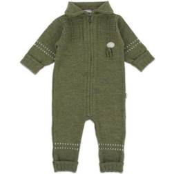 Lillelam Classic Merino Babysuit - Olive