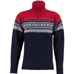 Ulvang Marius Half Zip Ms - New Navy/Red/Vanilla