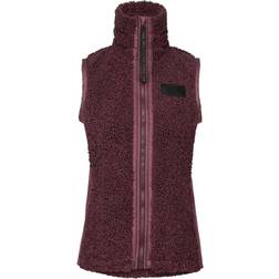 Johaug Sway Long Fleece Vest - Brownish Red