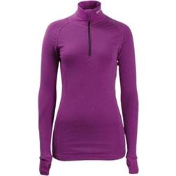 Brynje Lady Arctic Zip Polo Base Layer with Thumbgrips - Lilla
