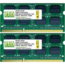 Ram Nemix 16gb kit 2x8gb upgrade ddr3-1600 sodimm pc3-12800 for apple macbo