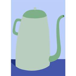 Paper Collective Cafetiere Art Print grün, blau/BxH Poster 50x70cm