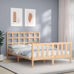 vidaXL Bed Frame Without Mattress 140x200 cm Solid Wood Pine