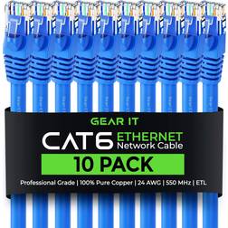 GearIT Pre-Terminated Cat 6 Cables & 25-ft 10 Pack