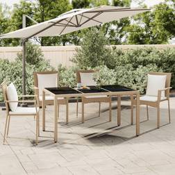 vidaXL Havebord glasbordplade