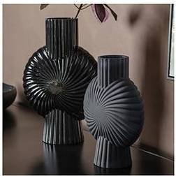 Crossland Grove Gallery Interiors Cassis Frosted Black Small Vase