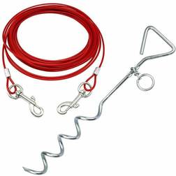 Bunty Pet Dog Puppy Tie Out Lead Leash Extension Wire Cable Stake Anchor