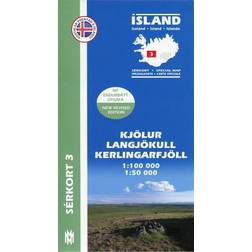 Li Ning Kjölur Langjökull 1 100 000: Wanderkarte