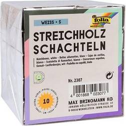 Folia folia Bastelzubehör Streichholzschachteln S weiß 10 St