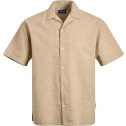 Jack & Jones Normal Passform Avslappnad Skjorta Beige