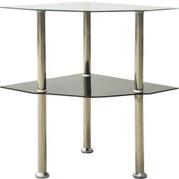 vidaXL 2-Tier Side Tempered Small Table