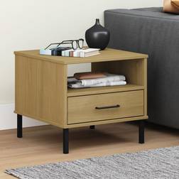 vidaXL Solid Wood Pine Bedside Table