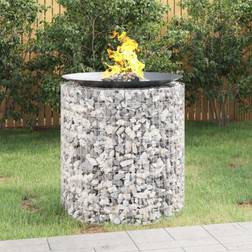 vidaXL Gabion eldstad galvaniserat järn