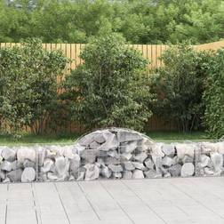 vidaXL 200 40/60 cm/ 9 Arched Gabion Basket Cage