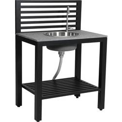 Brafab Bellac Outdoor Kitchen With Sink - Black