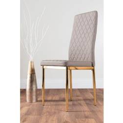 Furniturebox Box 4 Stylish Gold Diamond Kitchen Chair
