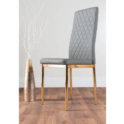 Box 4 Stylish Gold Diamond Kitchen Chair