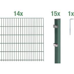 Doppelstabmattenzaun Komplettset