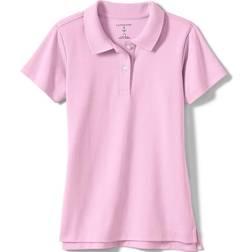 Lands End School Uniform Girls Short Sleeve Feminine Fit Interlock Polo Shirt