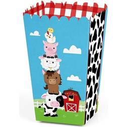 Farm animals baby shower or birthday party favor popcorn treat boxes 12 ct