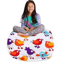 Posh Creations Stuffable Kids Stuffed Animal Storage Bean Bag Chair Cover