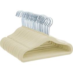 Basics Kids Velvet, Non-Slip Clothes Hangers, Beige - Pack of 50