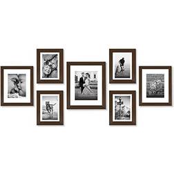 Americanflat 7 Piece Gallery Wall Set 11x14 Two 10x8 Four 7x5 Photo Frame