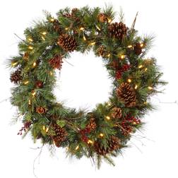 Vickerman Warm White Lights Berry Artificial Christmas Wreath Decoration