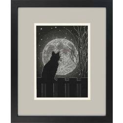 Dimensions Counted Cross Stitch Kit 5 x 7 in Black Moon Cat