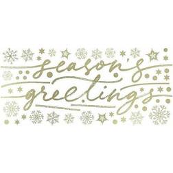 RoomMates Season's Greetings Peel and Stick Wall Decals Gold