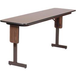 Correll Folding Seminar Table 18" x 60" Walnut