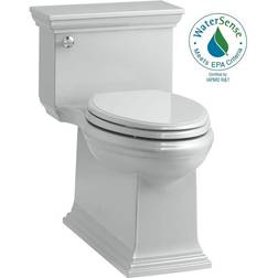 Kohler Memoirs Stately 1-Piece 1.28 GPF Single Flush Elongated in Ice Grey Seat Included