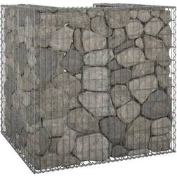 vidaXL Gabionmur soptunna galvaniserat 110x100x110 100x100cm