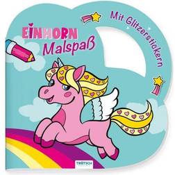 Trötsch Malbuch Stickermalbuch Einhorn Malspaß