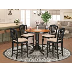 East West Furniture 5-piece Counter-height Pub Dining Set