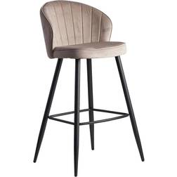 Wohnling Designer I Fløjl Beige 56 x 102 x 52 cm Barstol
