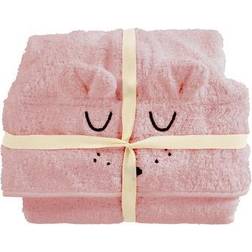 Alvi Badning Poncho Ansigter Pink 60 x 60 cm