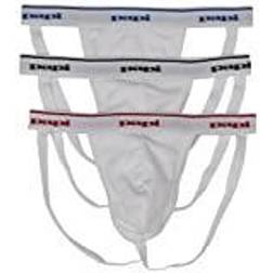 Papi Herren Premium Cheeky Butt-Flaunting Cotton Jock Strap, Pack of Underwear, Weiß 3er Pack