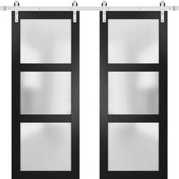SartoDoors Sturdy Double Sliding Door Frosted Glass (x)