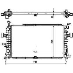 NRF Radiator, engine cooling EASY FIT 58344