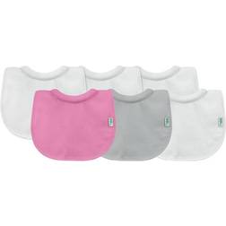 Green Sprouts Stay-Dry Milk-Catcher Bib Pink/Gray/White 6pk